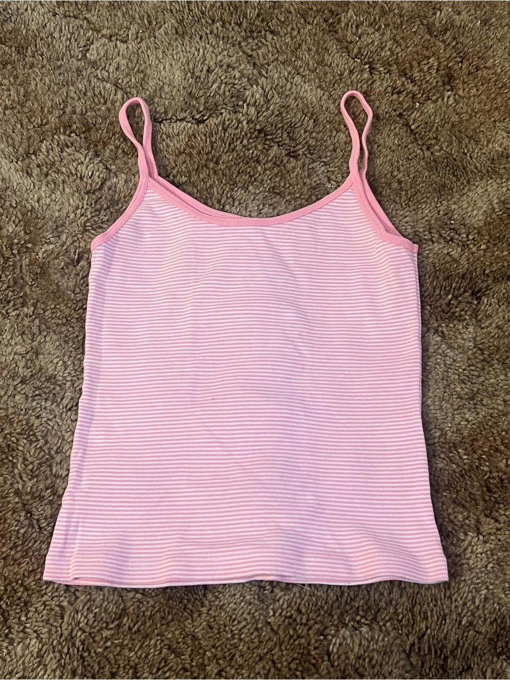 Brandy Melville Pink Striped Women's Cami Tank Top